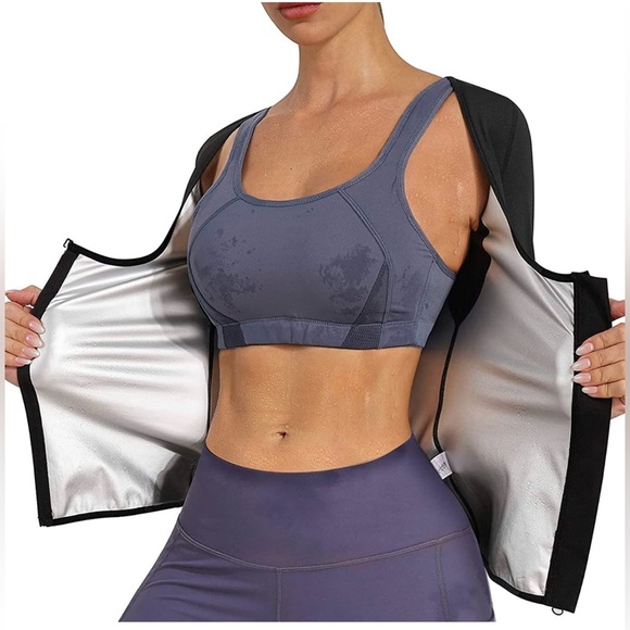 Sz S Ursexyly Women's Sauna Suit Weight Loss Hot Sweat Shirt Slim Waist Trainer - Picture 2 of 13